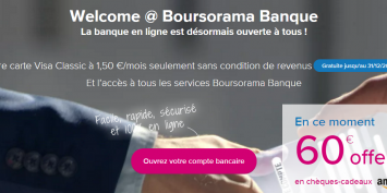 Le code promo du compte Welcome de Boursorama