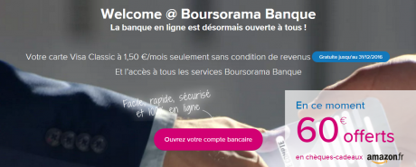 Le code promo du compte Welcome de Boursorama